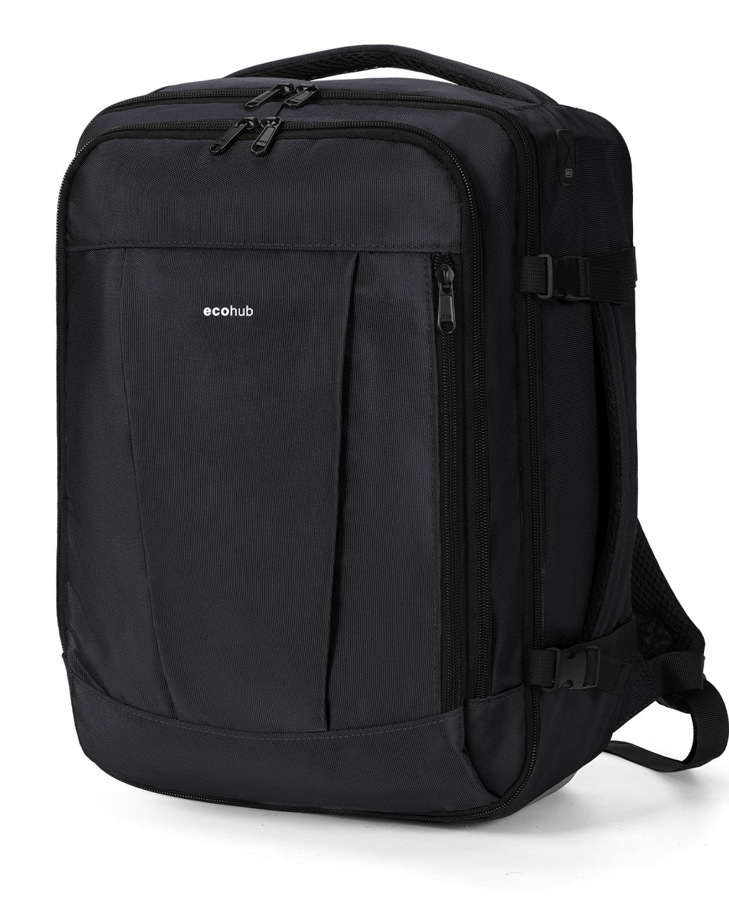 ECOHUB Ryanair Cabin Bags 40x30x20, Underseat Travel Bag with 9 Pockets, Recycled PET Eco Friendly Hand Luggage Backpack, Lightweight Rucksack for Women & Men, Carry on Bag with USB Port,