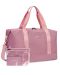 ECOHUB Easyjet 30L Cabin Bag - 45x36x20cm Foldable Carry On Bag with Removable Wet Pocket, Waterproof, Overnight/Pink