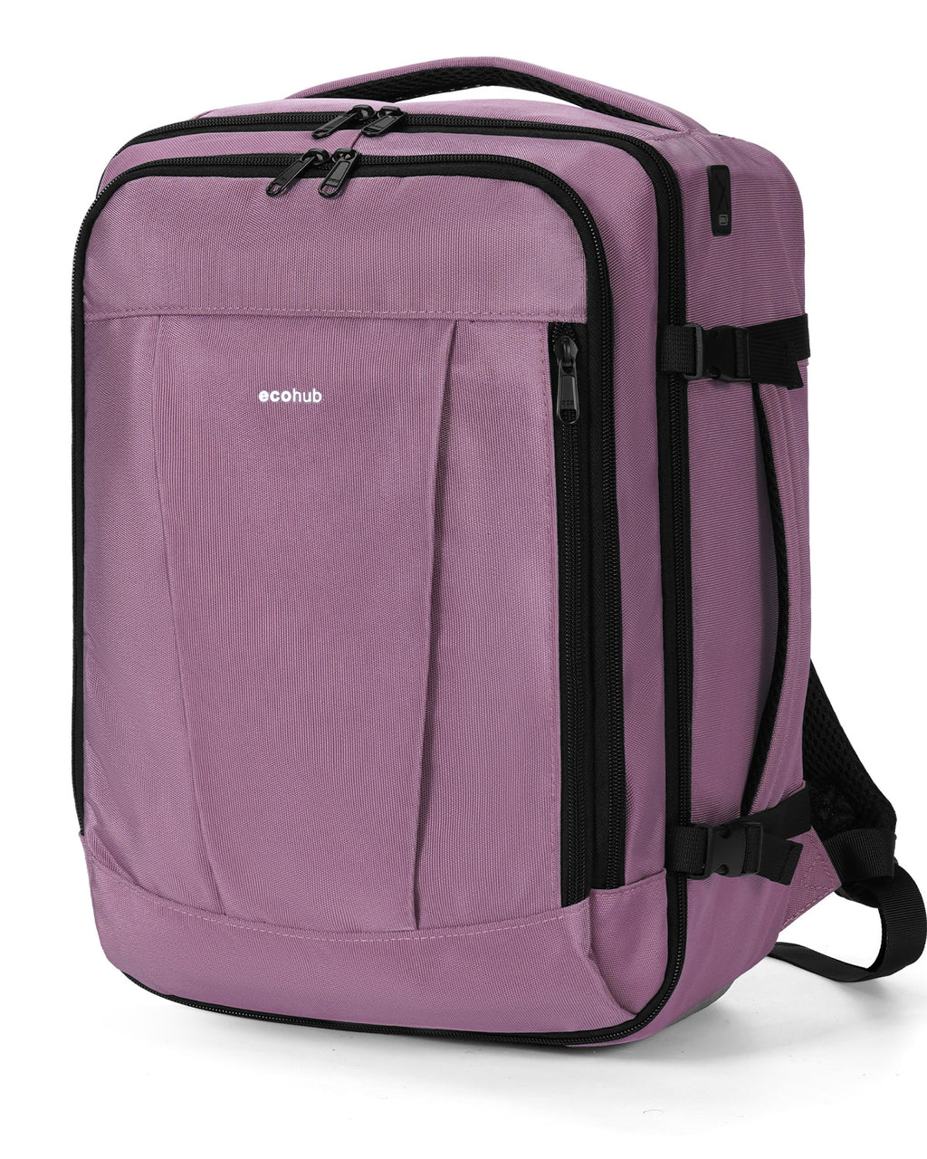 ECOHUB Ryanair Cabin Bags 40x30x20, Underseat Travel Bag with 9 Pockets, Recycled PET Eco Friendly Hand Luggage Backpack, Lightweight Rucksack for Women & Men, Carry on Bag with USB Port,