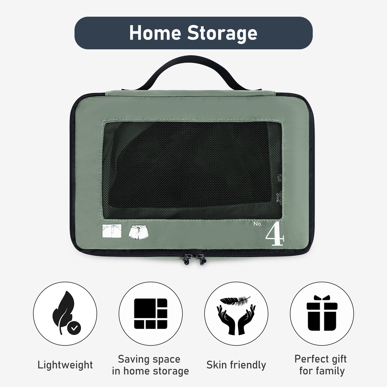 ECOHUB Packing Cubes 7 PCS Travel Organiser - Recycled PET Eco Friendly Shoes & Accessories Storage Bags