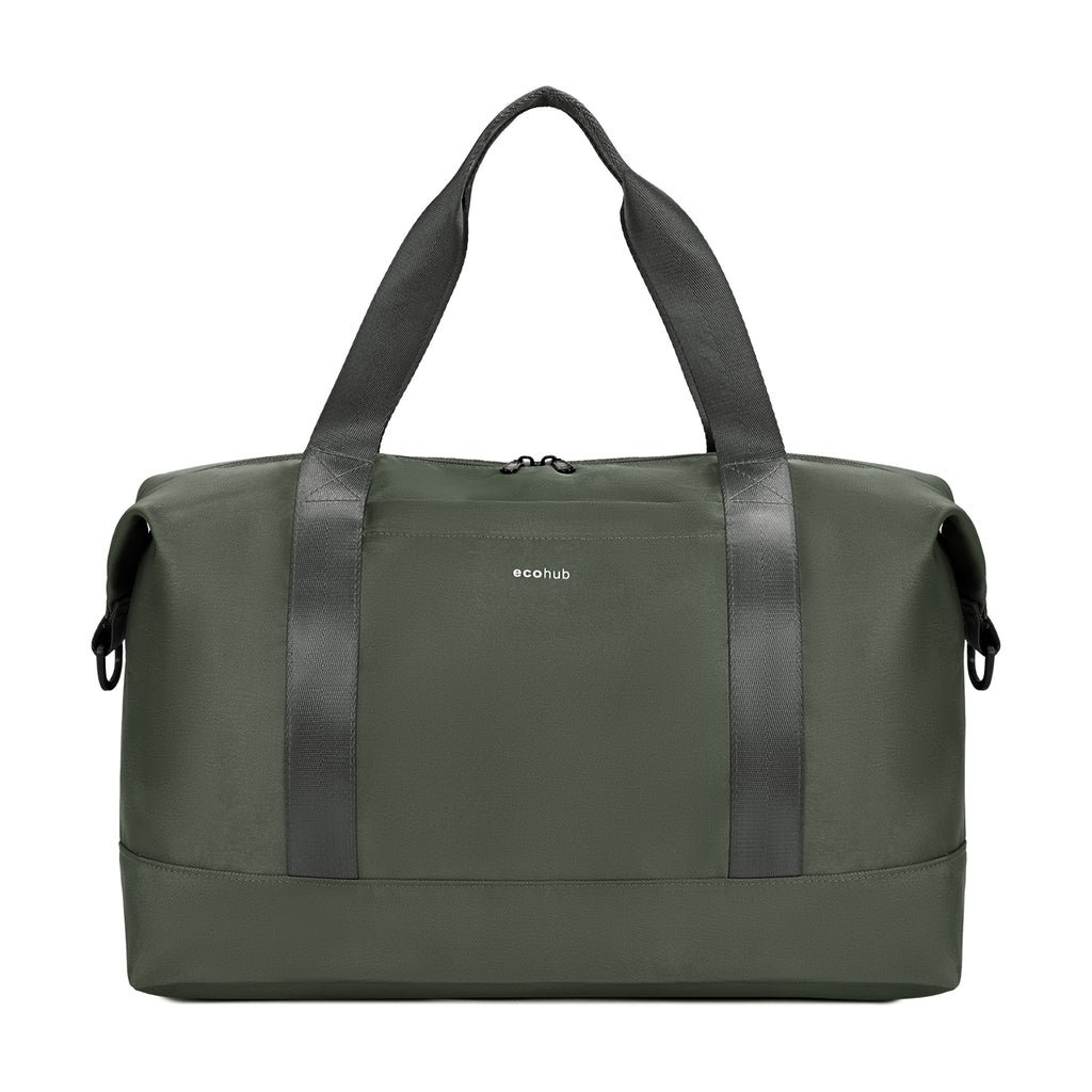 ECOHUB Easyjet 30L Cabin Bag 45x36x20 Underseat Travel Flight Bag Foldable Carry On with Removable Wet Pocket Waterproof Overnight for Women (Green)