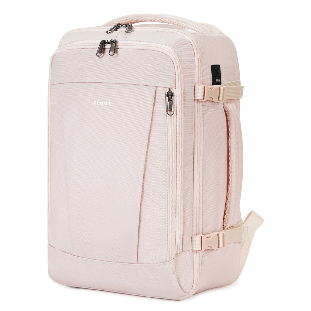 ECOHUB 20L Max Ryanair Cabin Bag 40x20x25 Underseat Backpack Carry on Bag Hand Luggage Backpack with USB Port Recycled PET Eco Friendly Rucksack for Women & Men(Patented)
