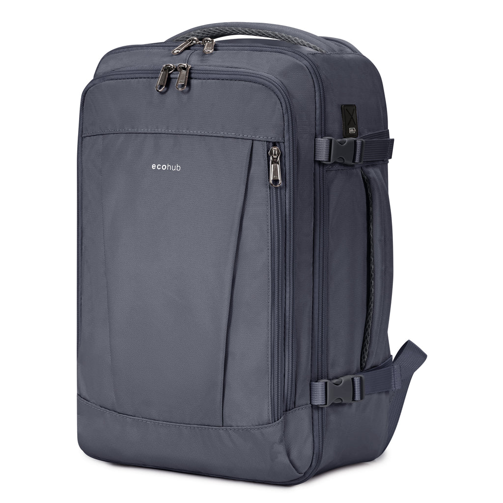 ECOHUB 20L Max Ryanair Cabin Bag 40x20x25 Underseat Backpack Carry on Bag Hand Luggage Backpack with USB Port Recycled PET Eco Friendly Rucksack for Women & Men(Patented)