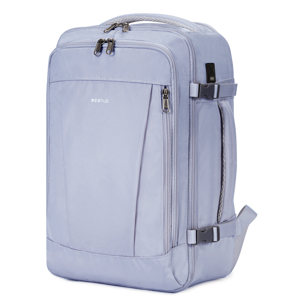 ECOHUB 20L Max Ryanair Cabin Bag 40x20x25 Underseat Backpack Carry on Bag Hand Luggage Backpack with USB Port Recycled PET Eco Friendly Rucksack for Women & Men(Patented)