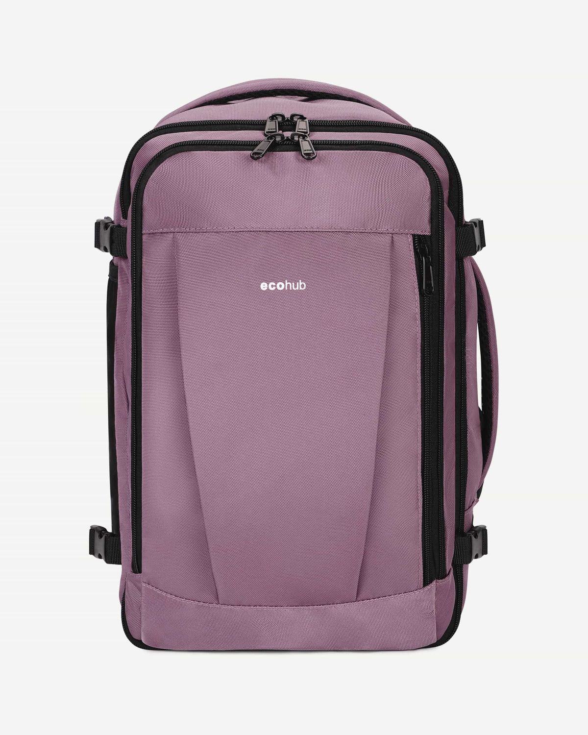 Pink carry-on travel backpack front view