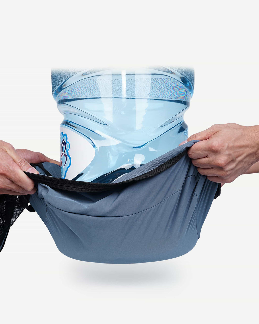 Blue packing cube set arranged for travel organization