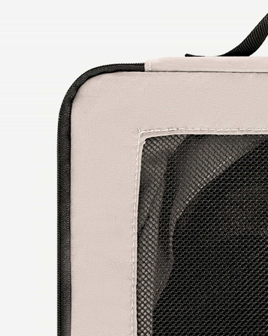 Beige packing cube set showing organization details
