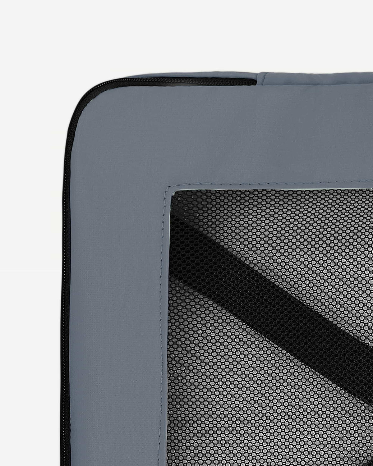 Grey packing cube set showing organization details