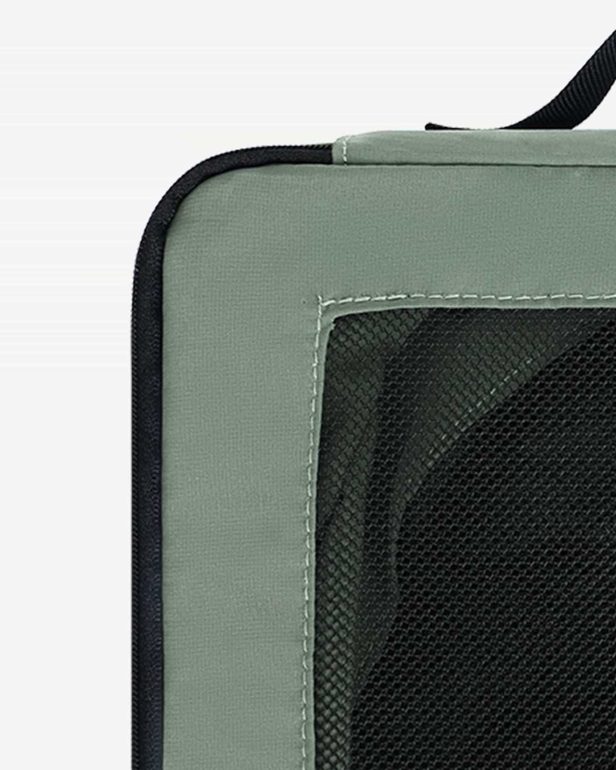 Sage Green packing cube set showing organization details
