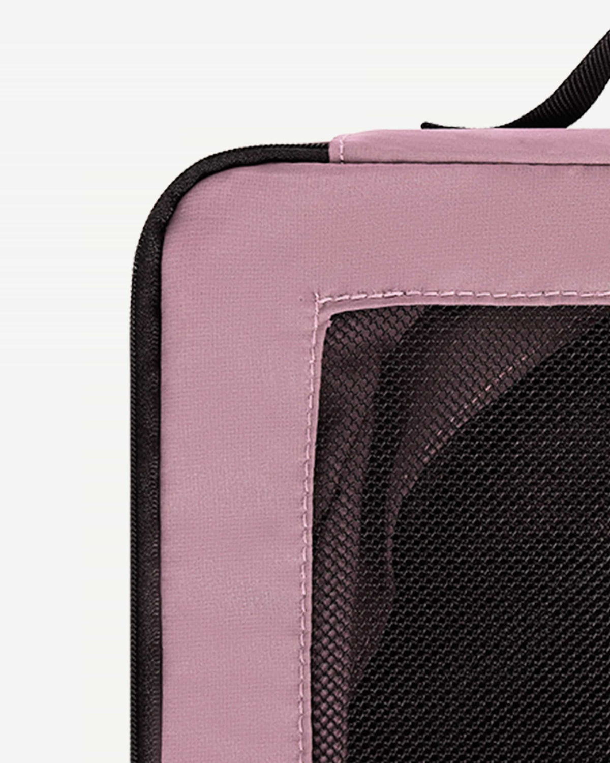 Pink packing cube set showing organization details