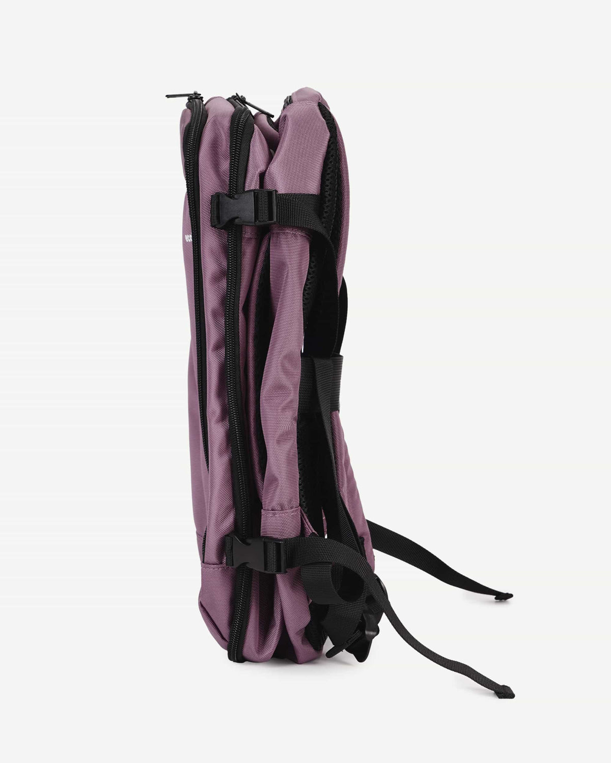 Pink carry-on travel backpack back panel view