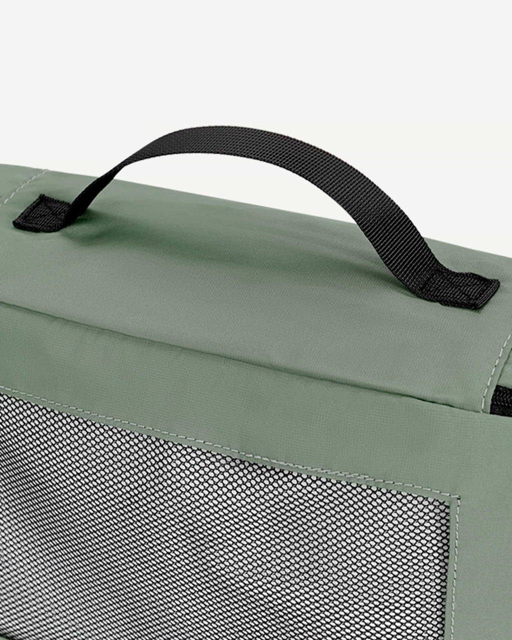 Sage Green packing cubes arranged as suitcase organizers