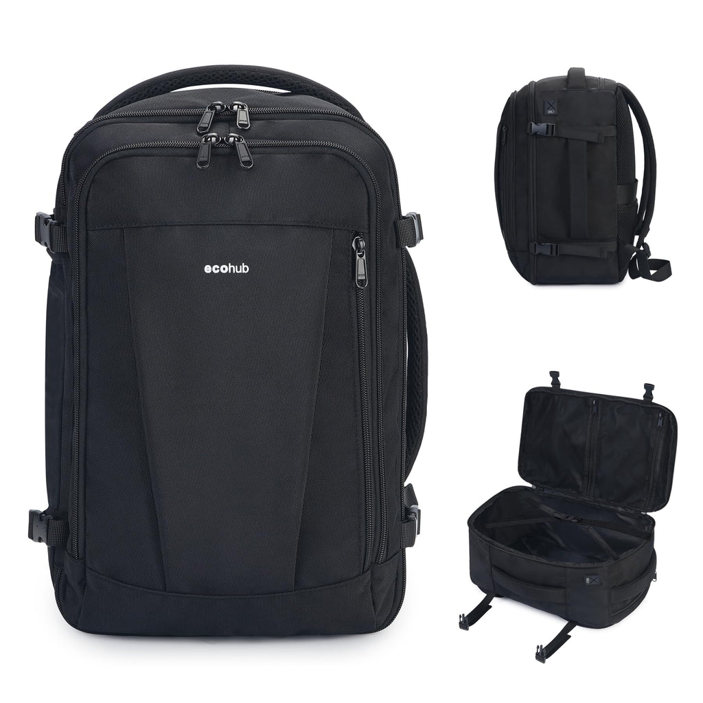 ECOHUB Travel Backpack 18x14x8 Spirit Airlines Personal Item Bag Carry On Backpack 13 Pockets
